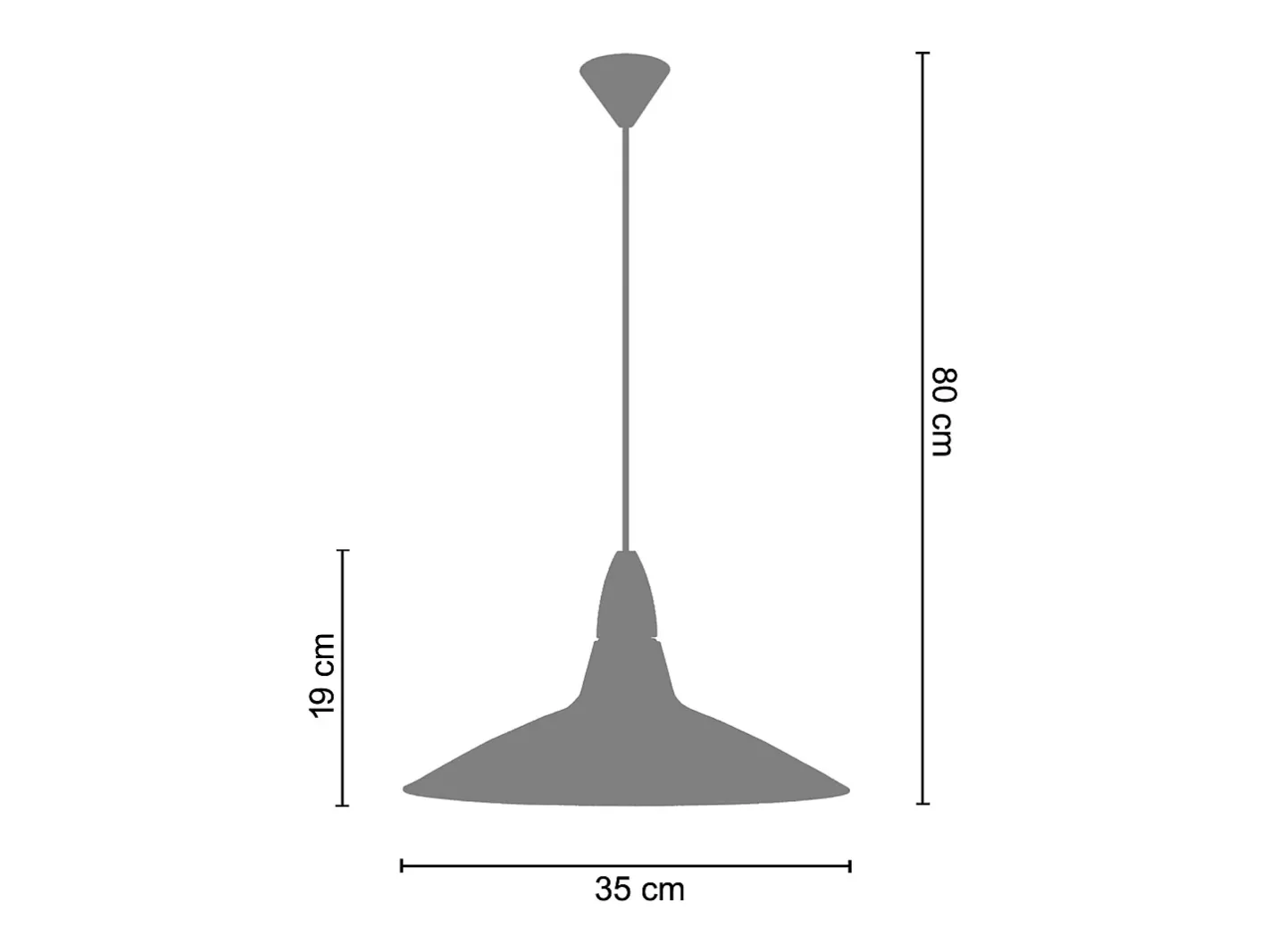 TOSEL Lámpara Suspendida-Suspensión ,metal,Aluminio , A19xD38xP38cm Plateado