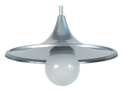 TOSEL Lámpara Suspendida-Suspensión ,metal,Aluminio ,A70xD 27x P 27cm Plateado