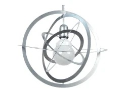 TOSEL Lámpara Suspendida-Suspensión ,metal,Aluminio ,A 100x D40xP40cm Plateado