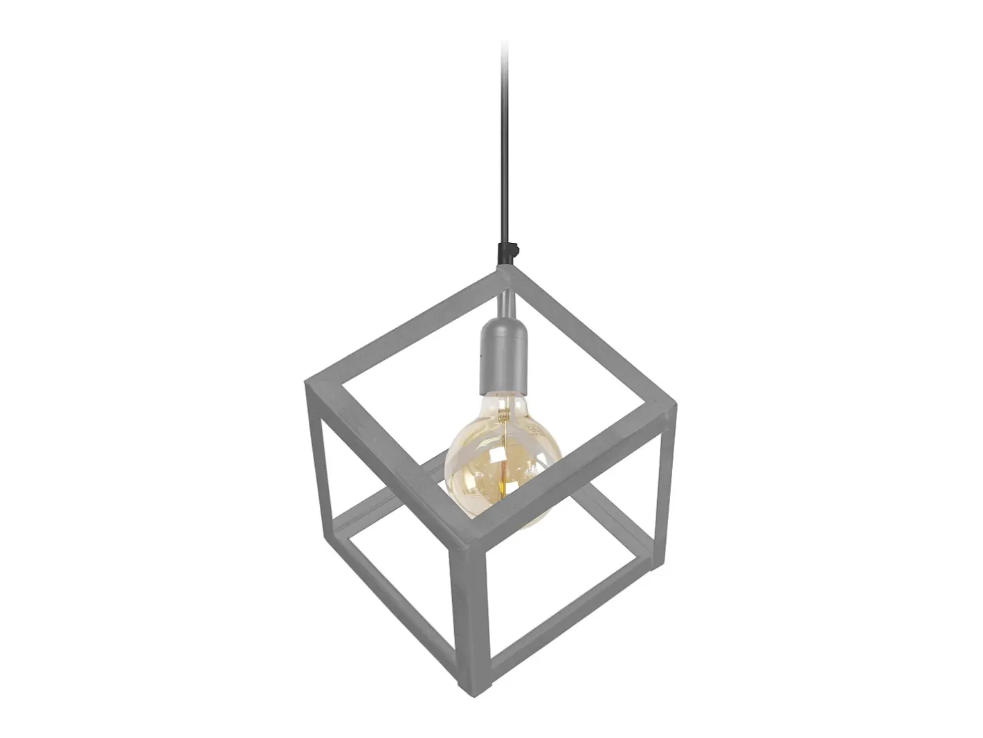 TOSEL Lámpara Suspendida-Suspensión ,metal,Aluminio ,A 86xD 27x P 27cm Plateado