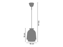 TOSEL Suspensión ,metal,,A110xD18xP18cm Amarillo Best