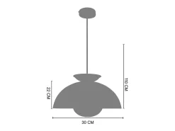 TOSEL Lámpara Suspendida-Suspensión ,metal,,A110xD30xP30cm Amarillo