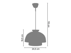 TOSEL Lámpara Suspendida-Suspensión ,metal, ,A110xD24,5xP24,5cm Azul