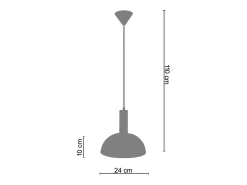 TOSEL Lámpara Suspendida-Suspensión ,metal, ,A 110xD 24xP24cm Azul