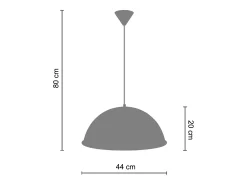 TOSEL Suspensión ,metal, ,A80x D 44xP44cm Azul Best