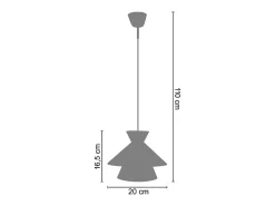 TOSEL Suspensión ,metal, ,A110xD 20xP20cm Azul Sale