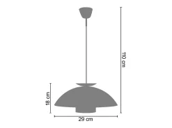 TOSEL Lámpara Suspendida-Suspensión ,metal,,A95xD14xP14cm Beige