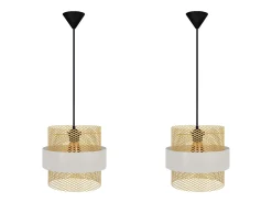 TOSEL Lámpara Suspendida-Suspensión ,metal, ,A85xD 27x P 27cm Blanco