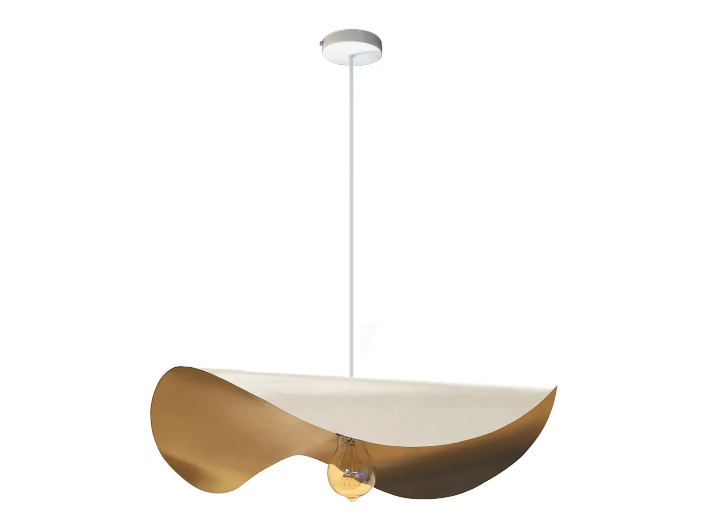 TOSEL Lámpara Suspendida-Suspensión ,metal, ,A65xD50xP50cm Blanco