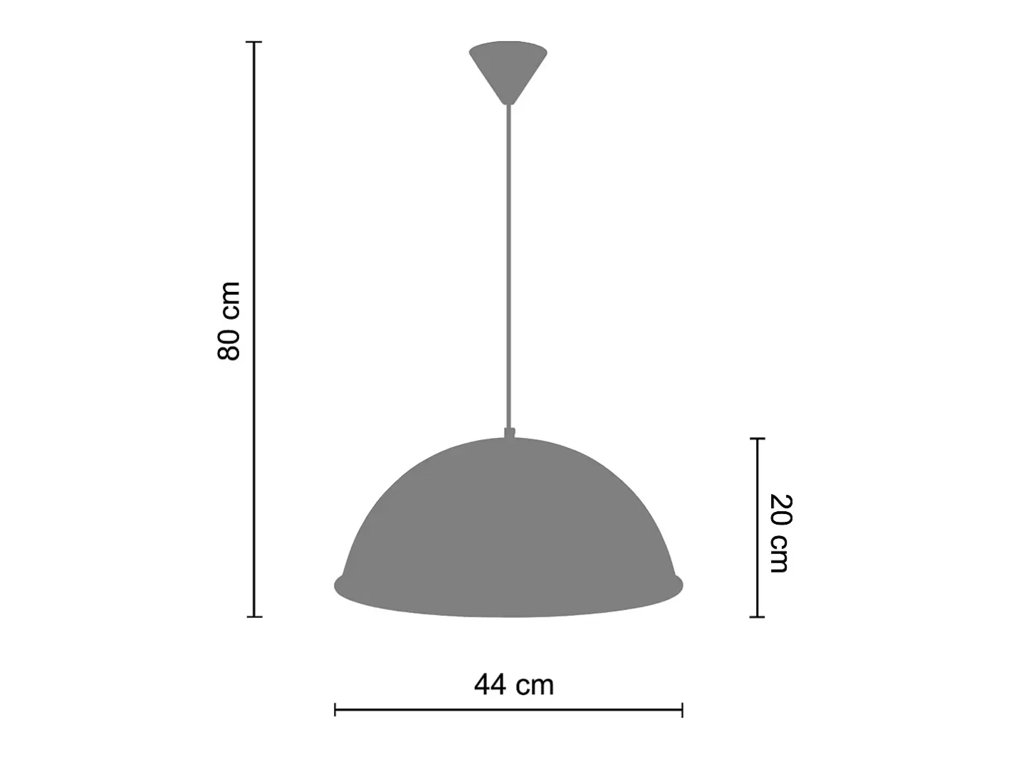 Hot TOSEL Suspensión ,metal,,A80xD44xP44cm Blanco