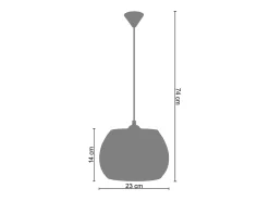 Online TOSEL Suspensión ,metal,Blanco ,A74xD23xP23 cm Blanco / Dorado