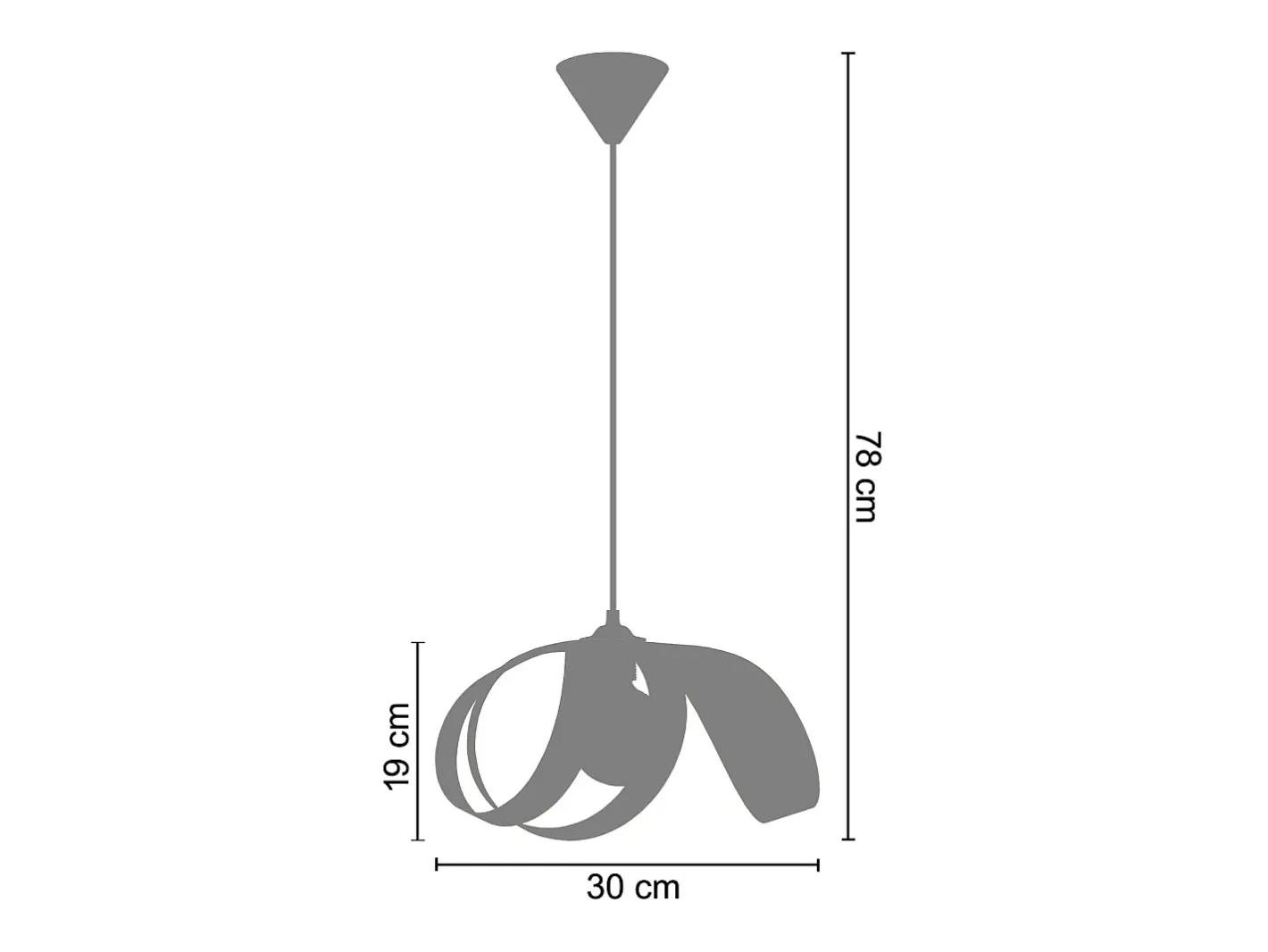 TOSEL Suspensión ,metal,, A 78xD30xP30cm Blanco Sale