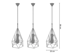 TOSEL Suspensión ,metal,Bronce ,A 65x D40xP40cm Cobrizo Hot