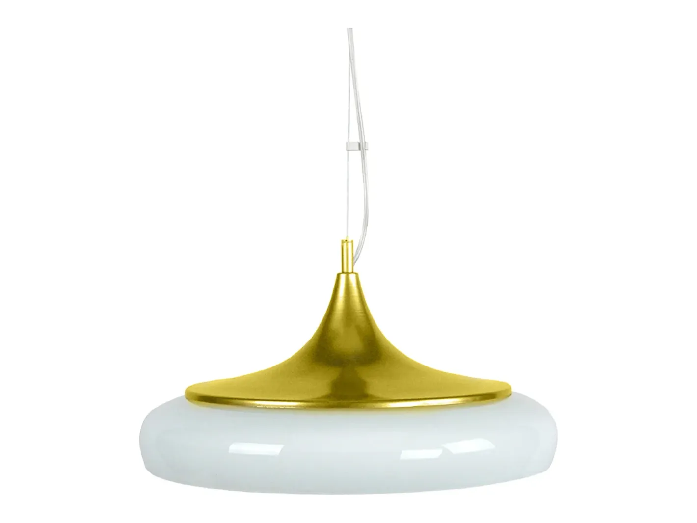 Hot TOSEL Suspensión ,metal,Dorado ,A90xD27xP27cm Blanco / Dorado