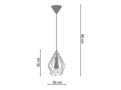 Best TOSEL Suspensión ,metal, ,A90xD35xP30cm Dorado