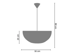 TOSEL Suspensión ,metal, ,A80xD30xP50cm Dorado Hot