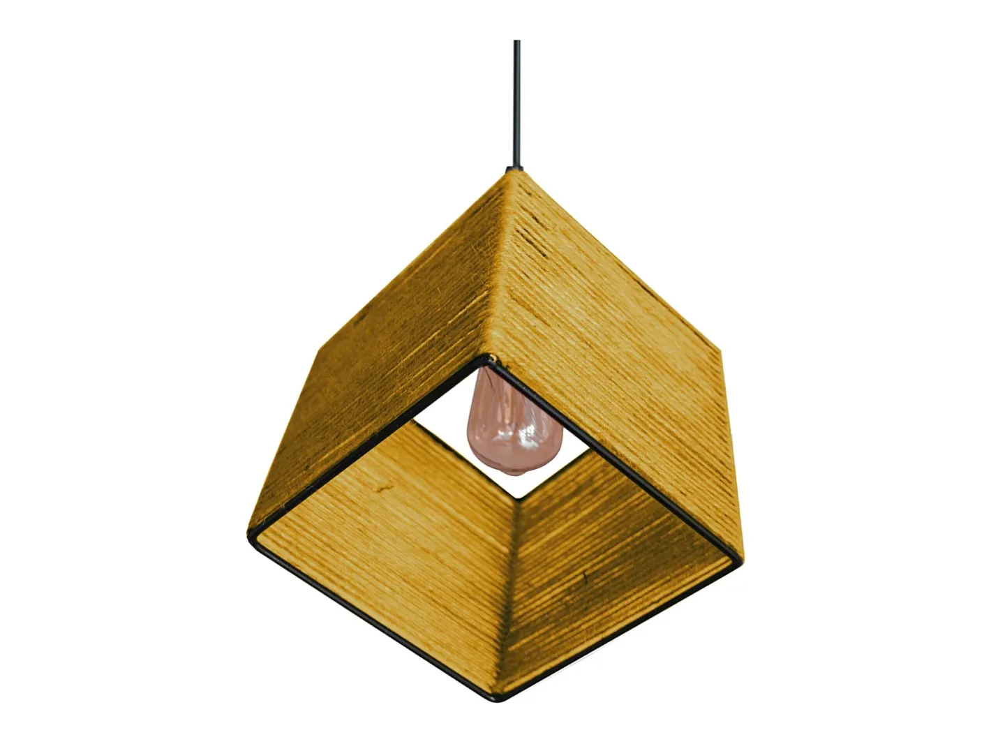 TOSEL Suspensión ,metal-fibra,,A90xD 25x P 25cm Amarillo Hot