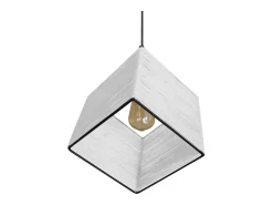 TOSEL Lámpara Suspendida-Suspensión ,metal-fibra,,A90xD 20x P 20cm Blanco