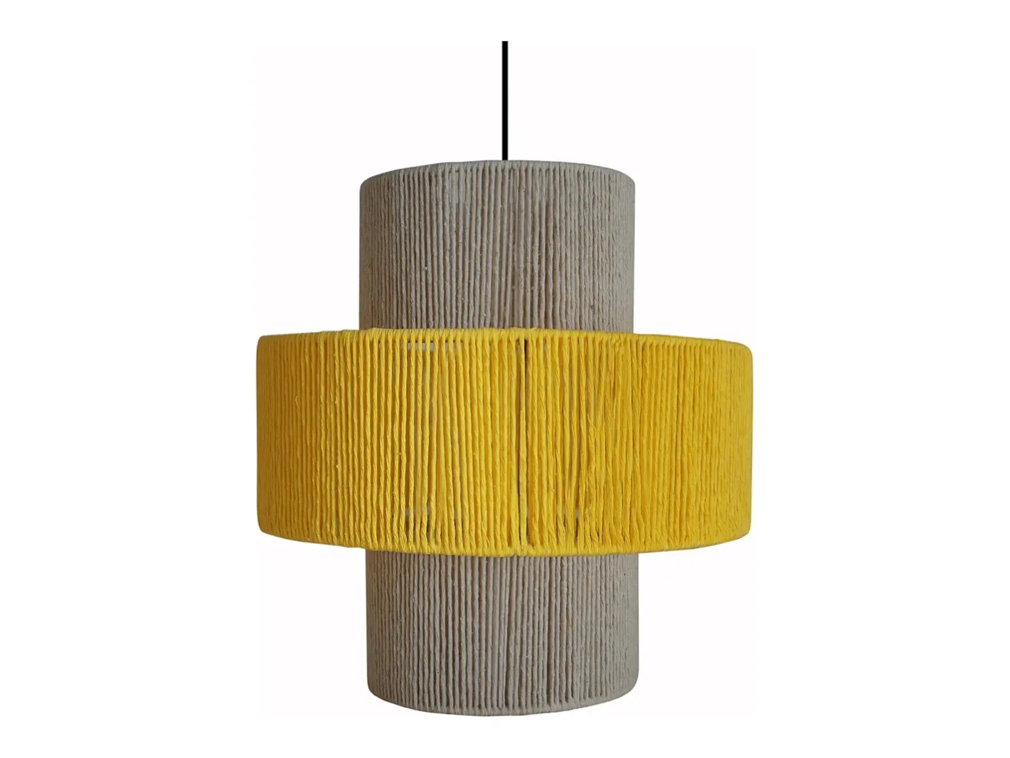 TOSEL Suspensión ,metal,fibra,,A90xD40xP40cm Amarillo