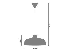 TOSEL Lámpara Suspendida-Suspensión ,metal,, A 75xD32xP32cm Naranja