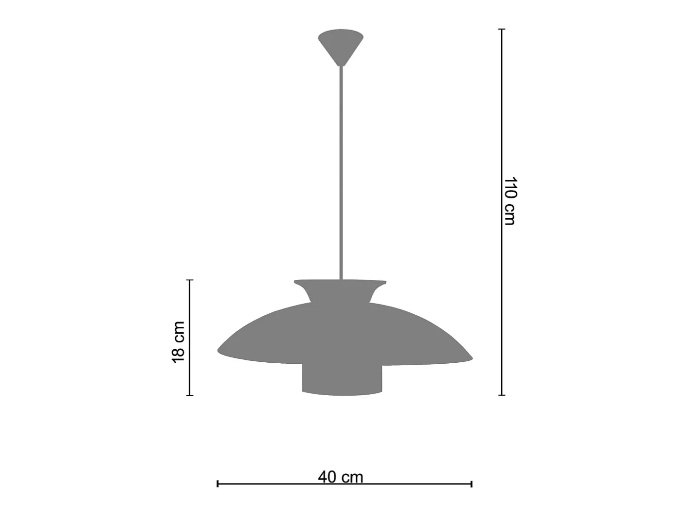 TOSEL Lámpara Suspendida-Suspensión ,metal,,A110x D 24,5xP24,5cm Naranja