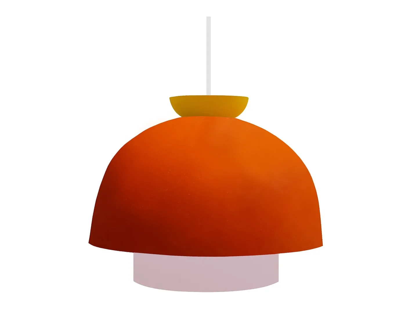 TOSEL Lámpara Suspendida-Suspensión ,metal,,A110x D 24,5xP24,5cm Naranja