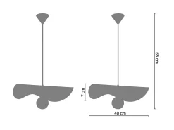 Discount TOSEL Suspensión ,metal, ,A65xD40xP40cm Negro