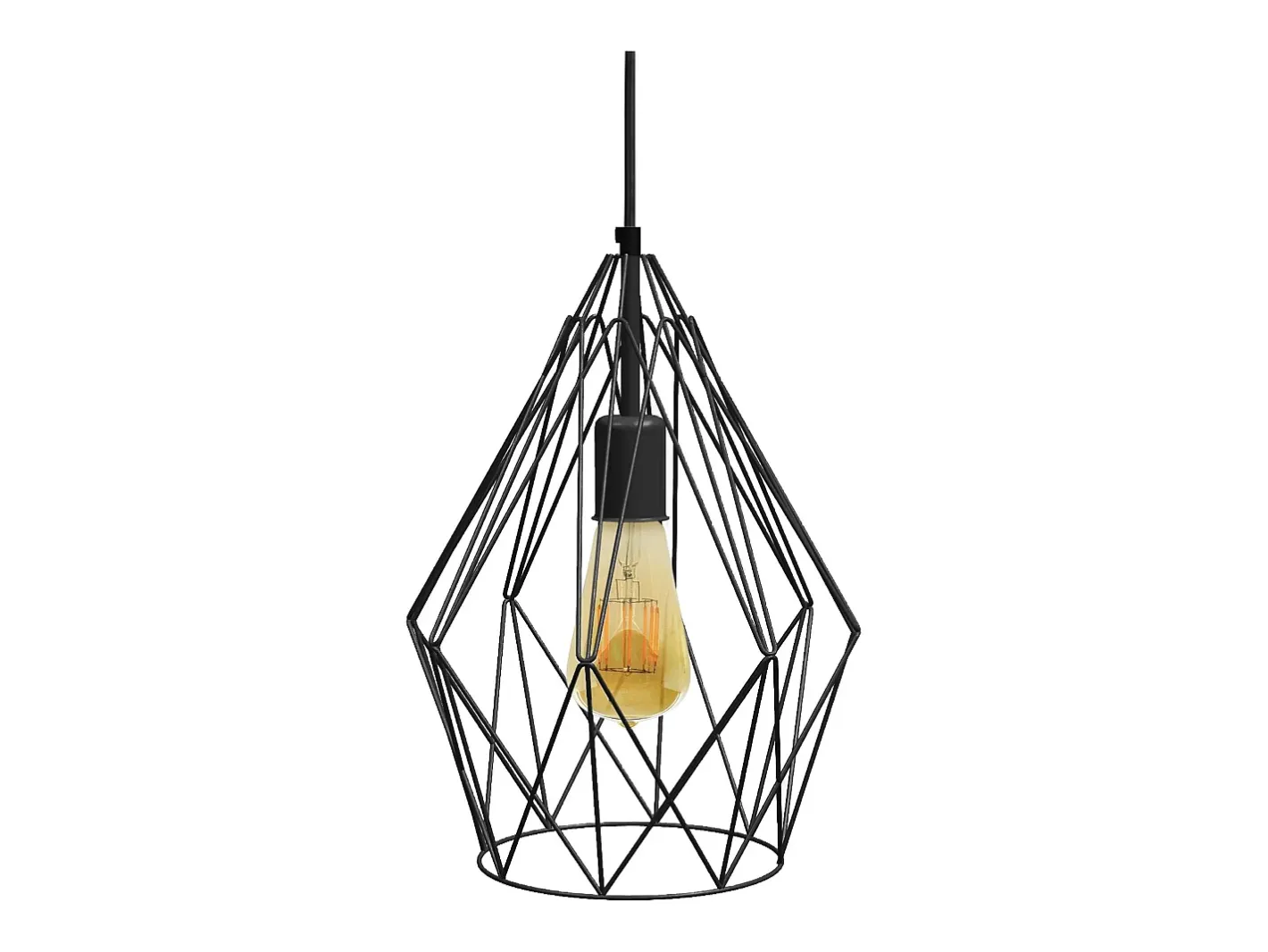 TOSEL Suspensión ,metal, ,A90xD35xP30cm Negro