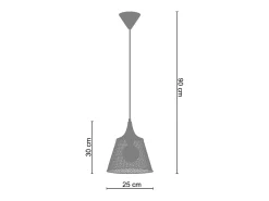 TOSEL Lámpara Suspendida-Suspensión ,metal, ,A90xD25xP25cm Negro