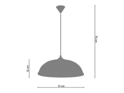 New TOSEL Suspensión ,metal, ,A 68x D27xP27cm Negro