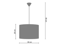 TOSEL Suspensión ,metal., ,A80xD 30x P 30cm Negro Online