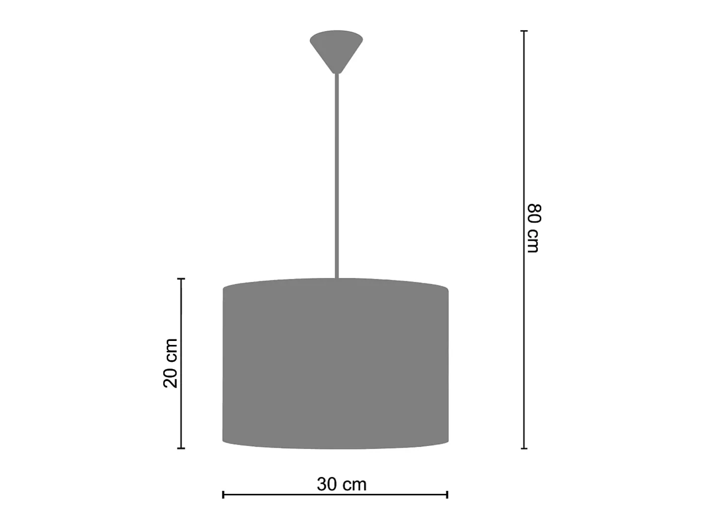 TOSEL Suspensión ,metal., ,A80xD 30x P 30cm Negro Online