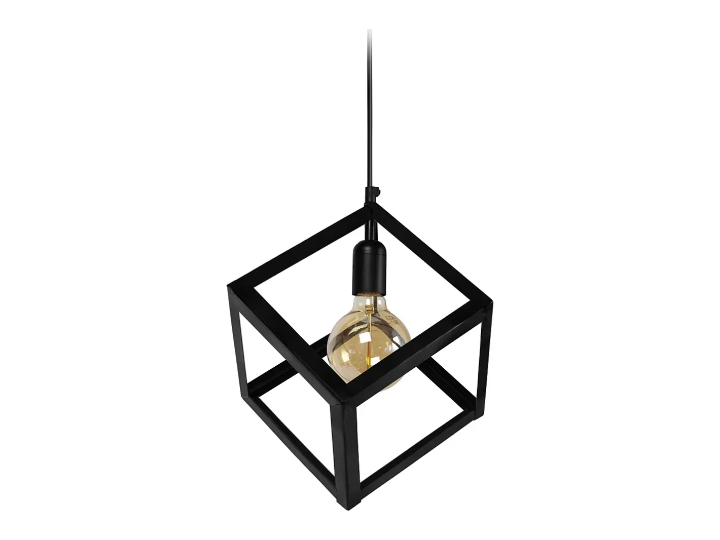 TOSEL Lámpara Suspendida-Suspensión ,metal, ,A86xD 27xP27cm Negro