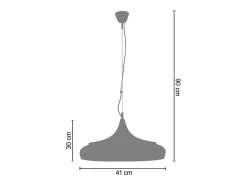 TOSEL Suspensión ,metal,Negro ,A90xD41xP41cm Blanco Clearance