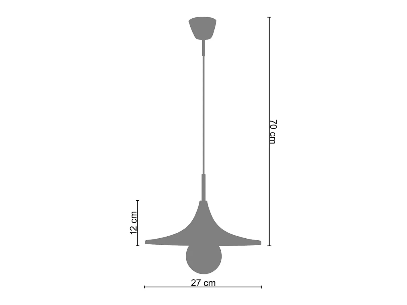 Sale TOSEL Suspensión ,metal,,A70xD 27xP27cm Rojo