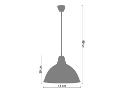 TOSEL Lámpara Suspendida-Suspensión ,metal,,A85xD27xP27 cm Rojo