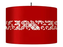 TOSEL Suspensión ,metal.-,,A80xD30xP30 cm Rojo Outlet