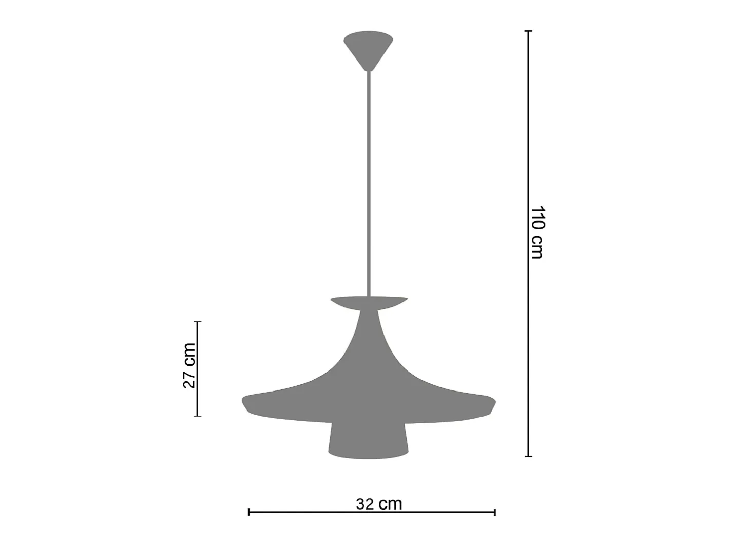 TOSEL Lámpara Suspendida-Suspensión ,metal, ,A110xD 36xP36cm Rosa
