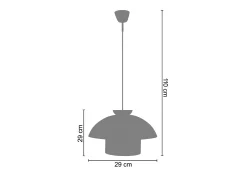 TOSEL Suspensión ,metal, ,A110xD29xP29 cm Rosa Online