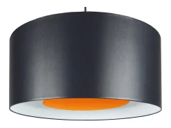 TOSEL Suspensión ,tela ,Negro ,A80xD35xP35 cm Negro / Naranja Discount
