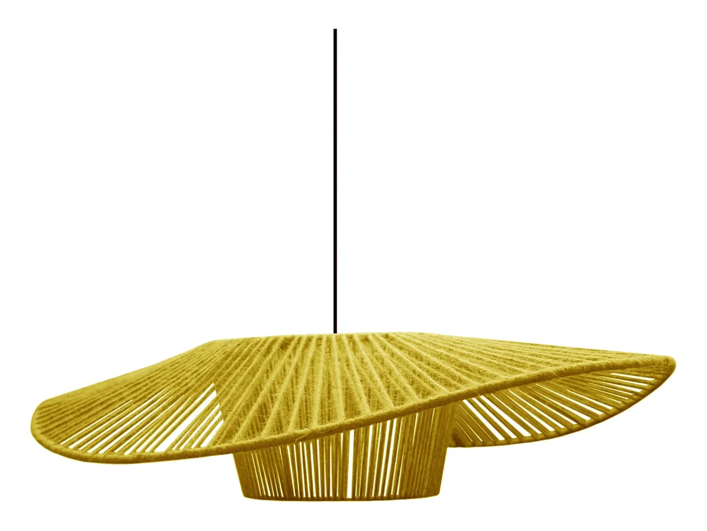 Sale TOSEL Suspensión ,tela,AMARILLO,A 70x D35xP40cm Amarillo claro