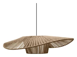 Clearance TOSEL Suspensión ,tela,natural,A70xD 55x P 60cm Color natural claro