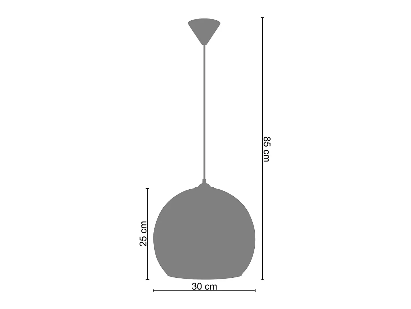 Clearance TOSEL Suspensión ,vidrio ,, A 78xD17xP17cm Rojo