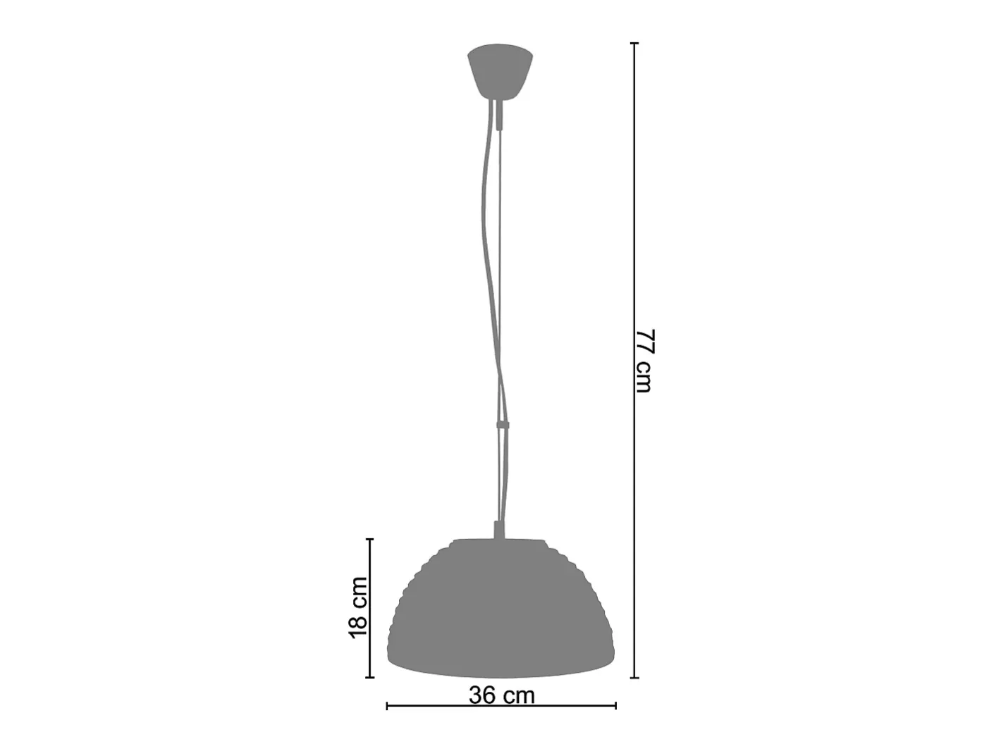 TOSEL Suspensión ,vidrio,AMARILLO,A 77xD36xP36cm Amarillo claro Discount
