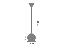 TOSEL Suspensión ,vidrio, ,A80x D 18xP18cm Azul Sale