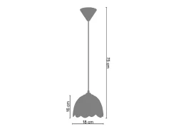 TOSEL Lámpara Suspendida-Suspensión ,vidrio, ,A75xD18xP18 cm Azul