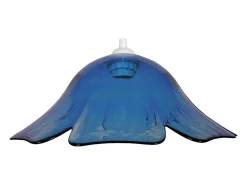 TOSEL Suspensión ,vidrio, ,A80xD35xP 35cm Azul Best