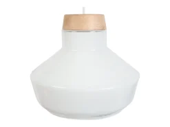 TOSEL Lámpara Suspendida-Suspensión ,vidrio,,A 84xD30xP30cm Blanco