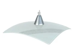 TOSEL Lámpara Suspendida-Suspensión ,vidrio, ,A 70xD30x P 30cm Gris