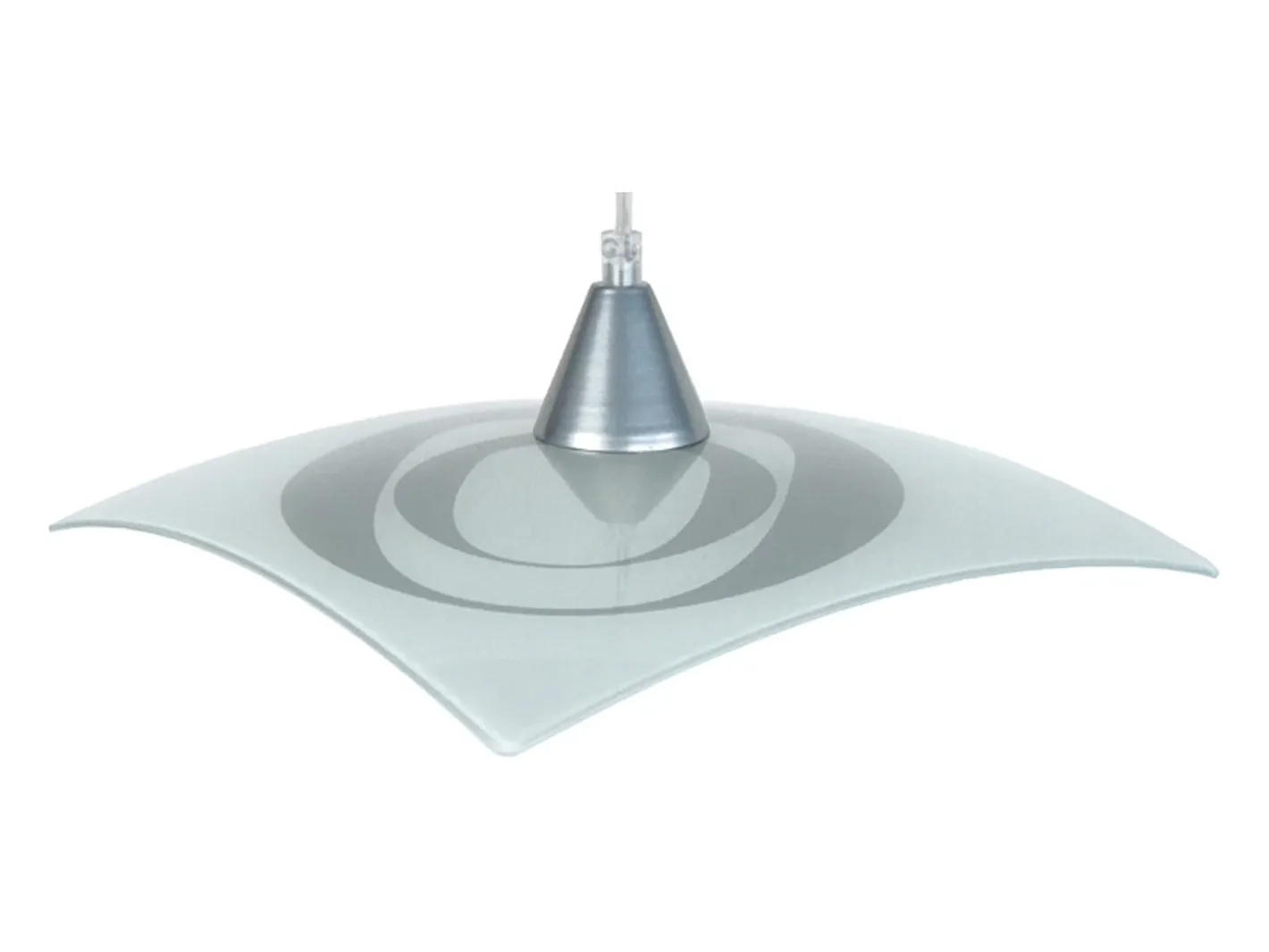 TOSEL Suspensión ,vidrio, ,A70xD 30x P 30cm Gris